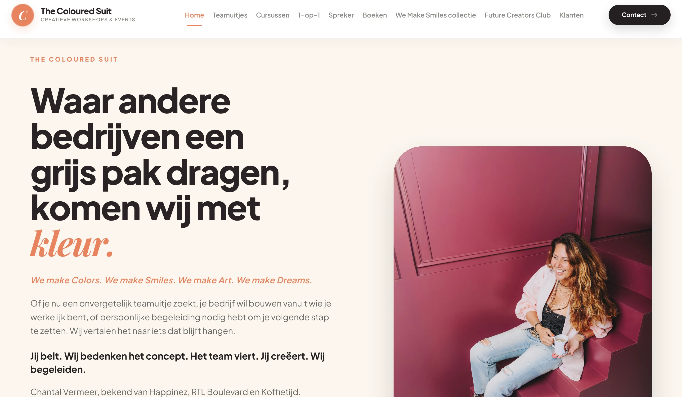 Homepage van The Coloured Suit